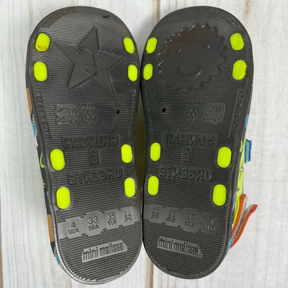 Mini Melissa Fabula Ping Pong Space‎ Sandals Kids Size 4Y - Picture 5 of 8